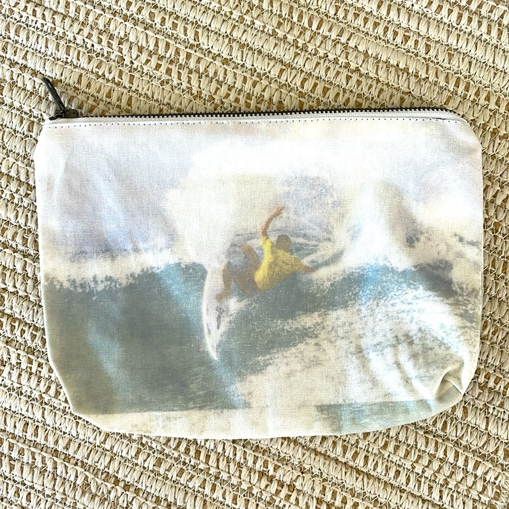NWOT like Sumudra Canvas surfer photo clutch, tote, makeup bag